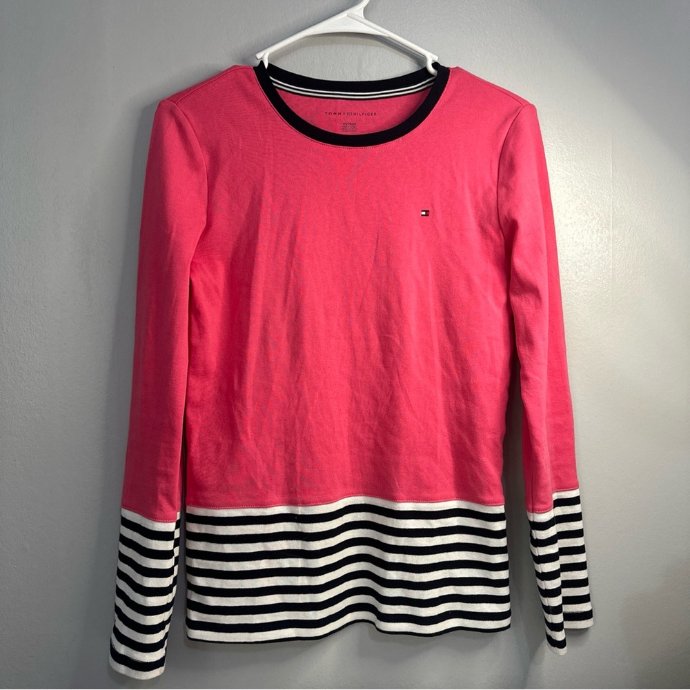 Tommy Hilfiger Pink Crew Neck Top XS